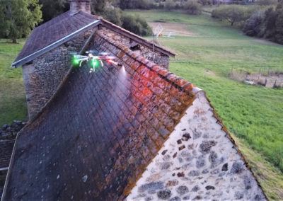 traiement de toiture par drone